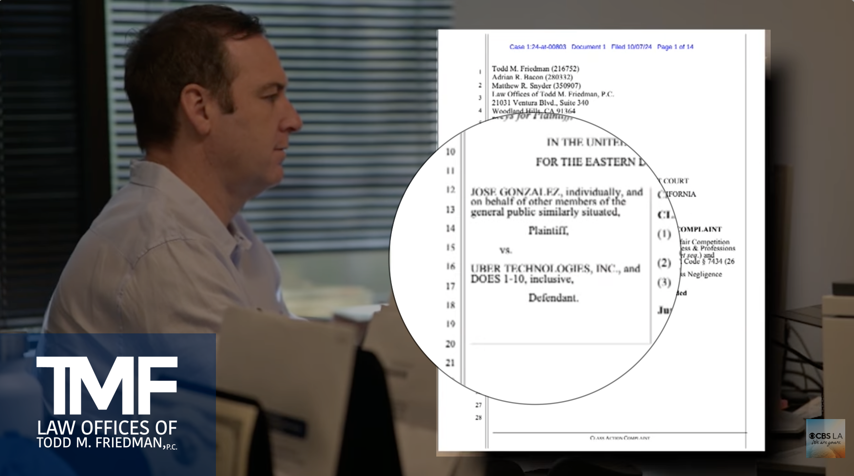Todd M. Friedman Featured on CBS News: The Uber 1099 Identity Theft Crisis Explained